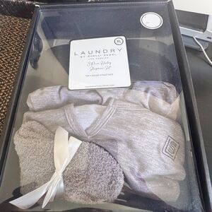 Laundry by Shelli Segal 3-Piece Henley Sleepwear Set (Top, Jogger, Socks) XL NWT